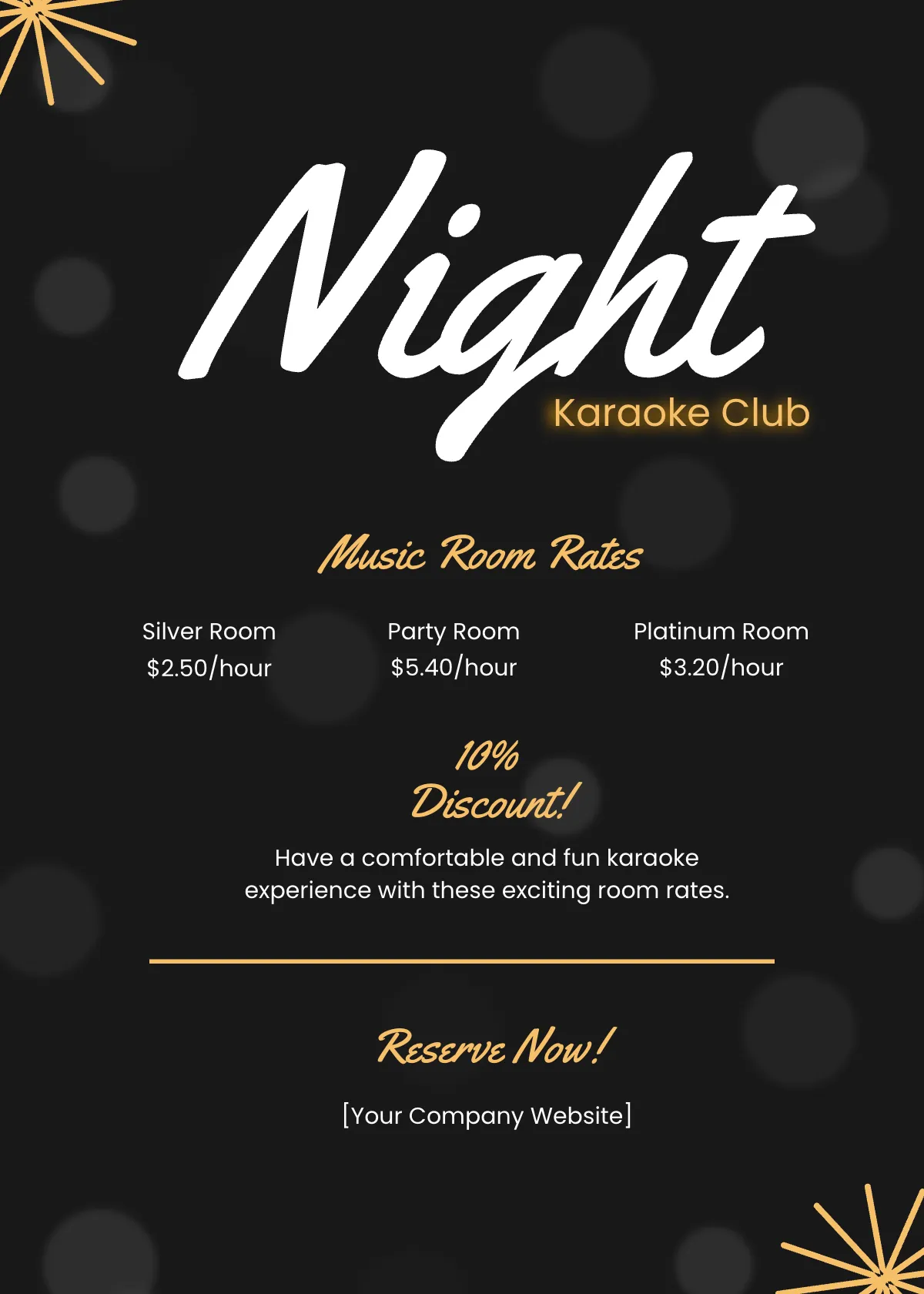 Free Karaoke Night Table Tent Template to Edit Online