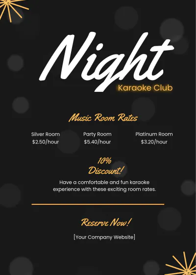Free Karaoke Night Table Tent Template to Edit Online