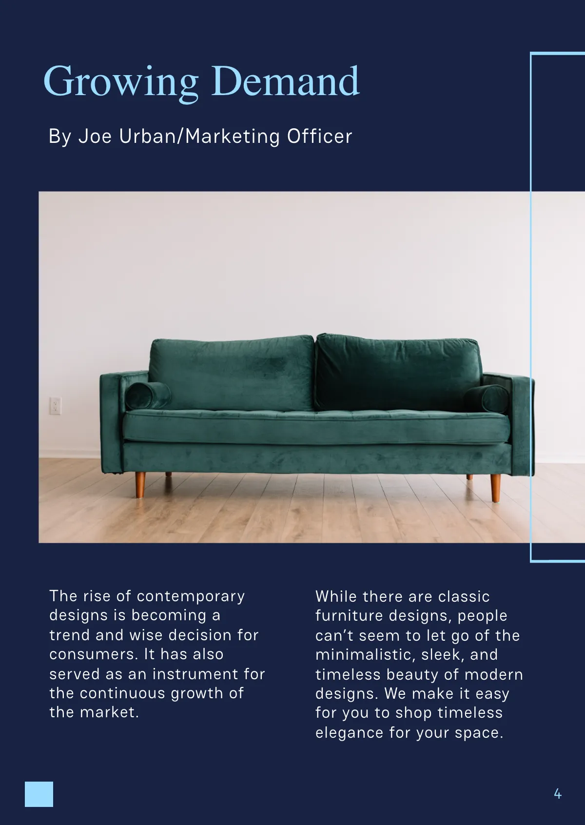 Free Furniture Booklet Template to Edit Online