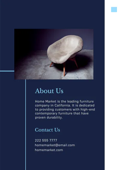 Free Furniture Booklet Template to Edit Online