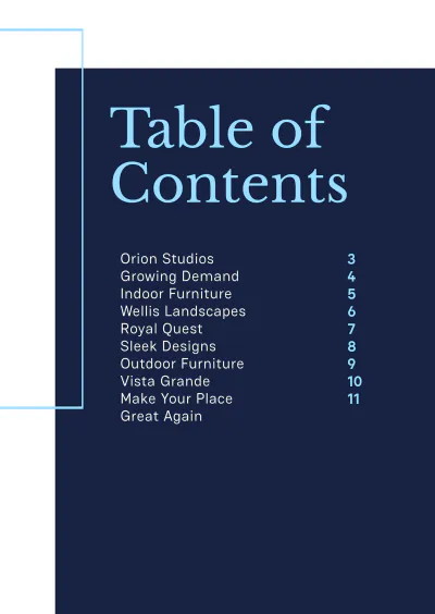 Free Furniture Booklet Template to Edit Online