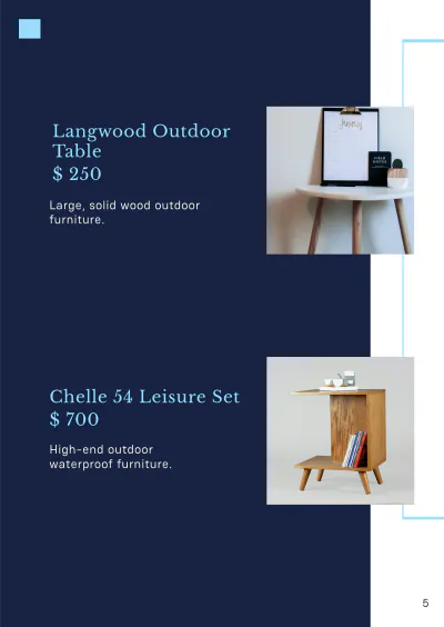 Free Furniture Booklet Template to Edit Online