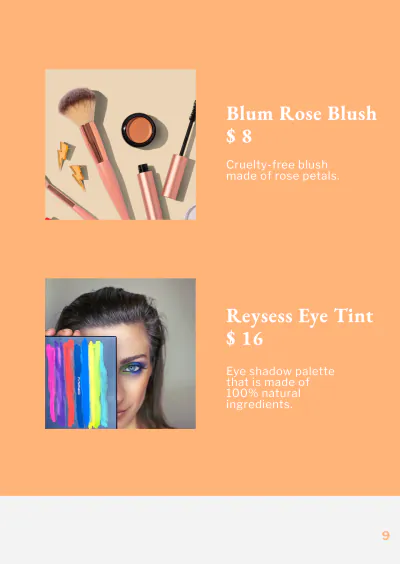 Free Cosmetics Booklet Template to Edit Online