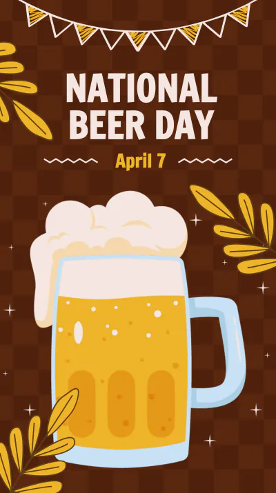 Free National Beer Day Instagram Story Template to Edit Online