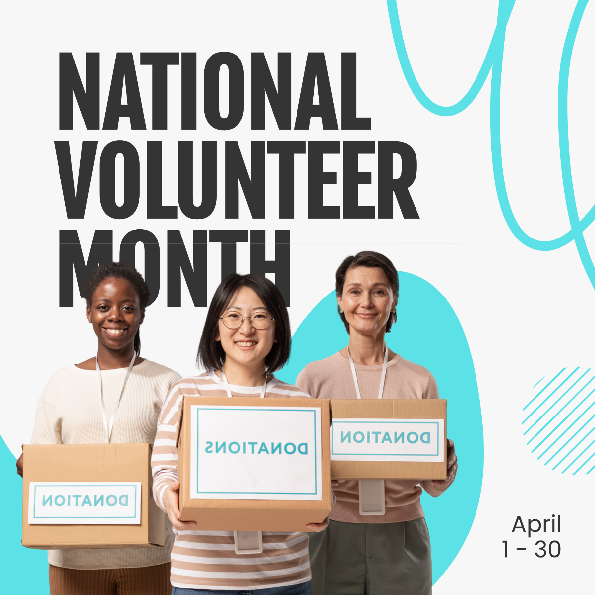 National Volunteer Month Instagram Post Template