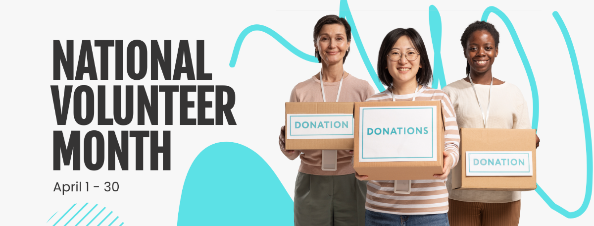 National Volunteer Month Facebook Cover Template