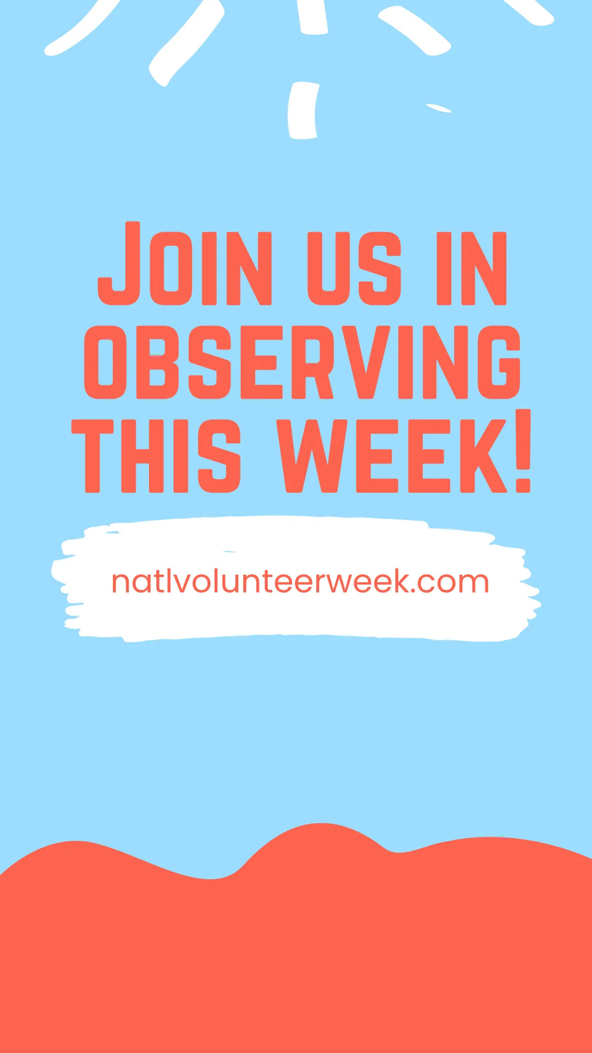 Free National Volunteer Week Instagram Story Template to Edit Online