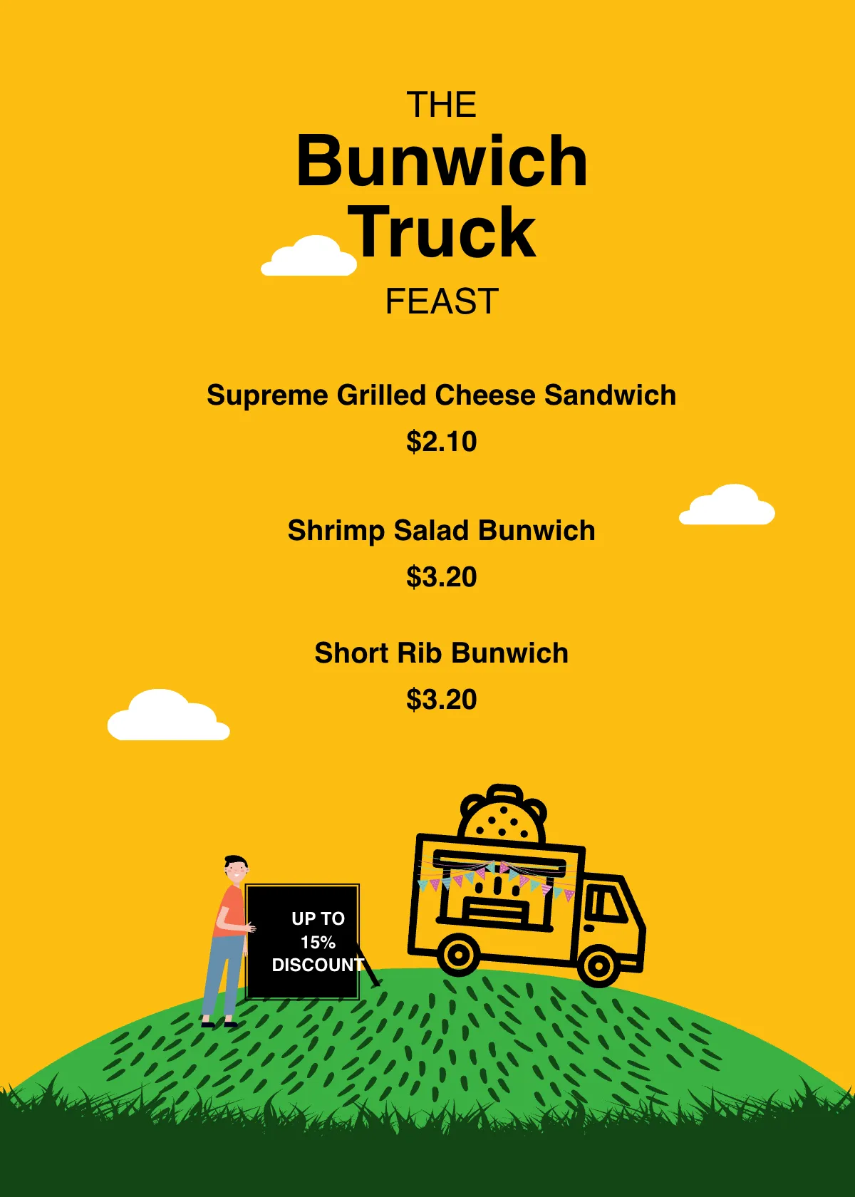 Free Food Truck Table Tent Template to Edit Online