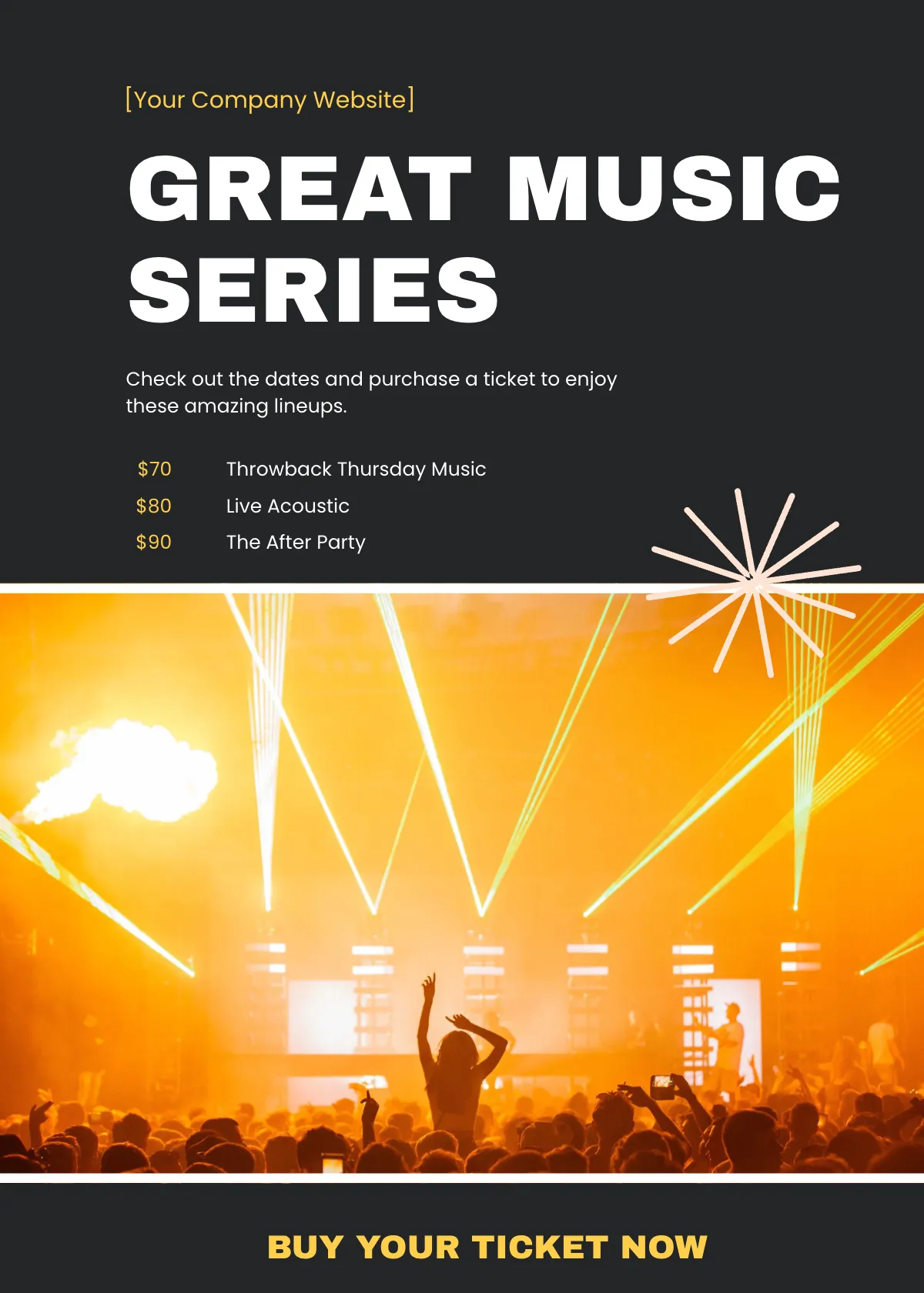 Free Concert Table Tent Template to Edit Online