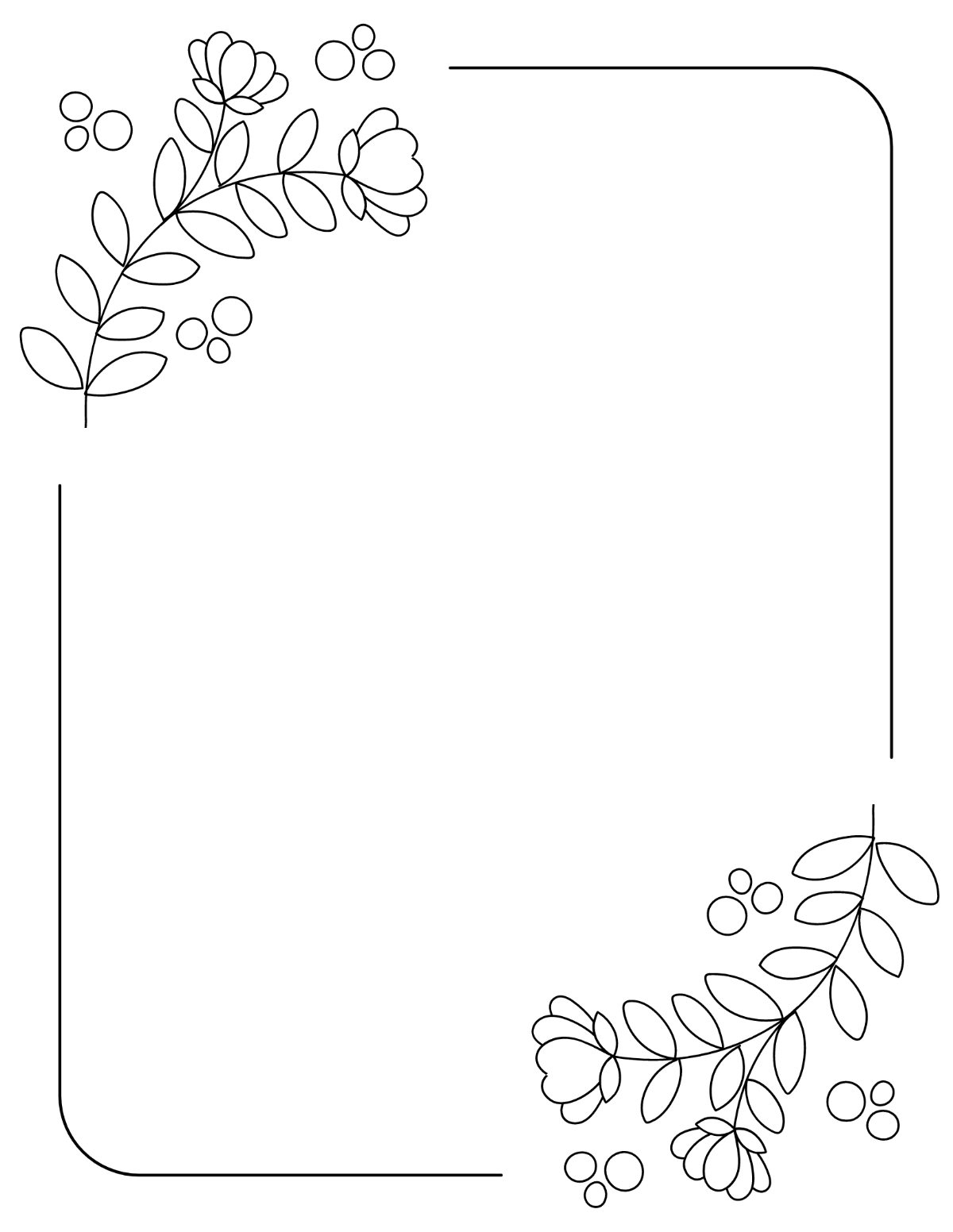 Wedding Monogram Coloring Page Template