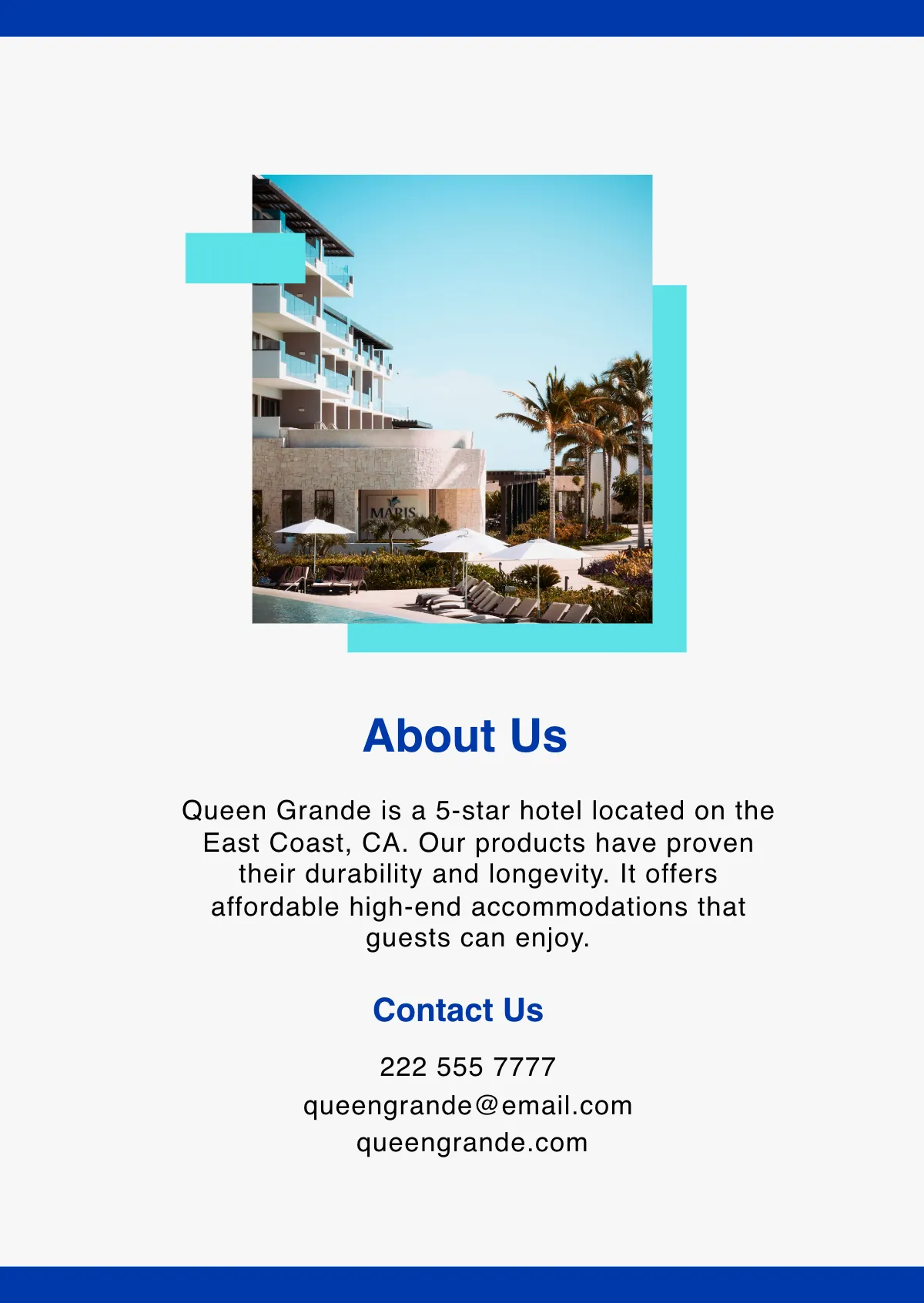 Free Hotel Booklet Template to Edit Online