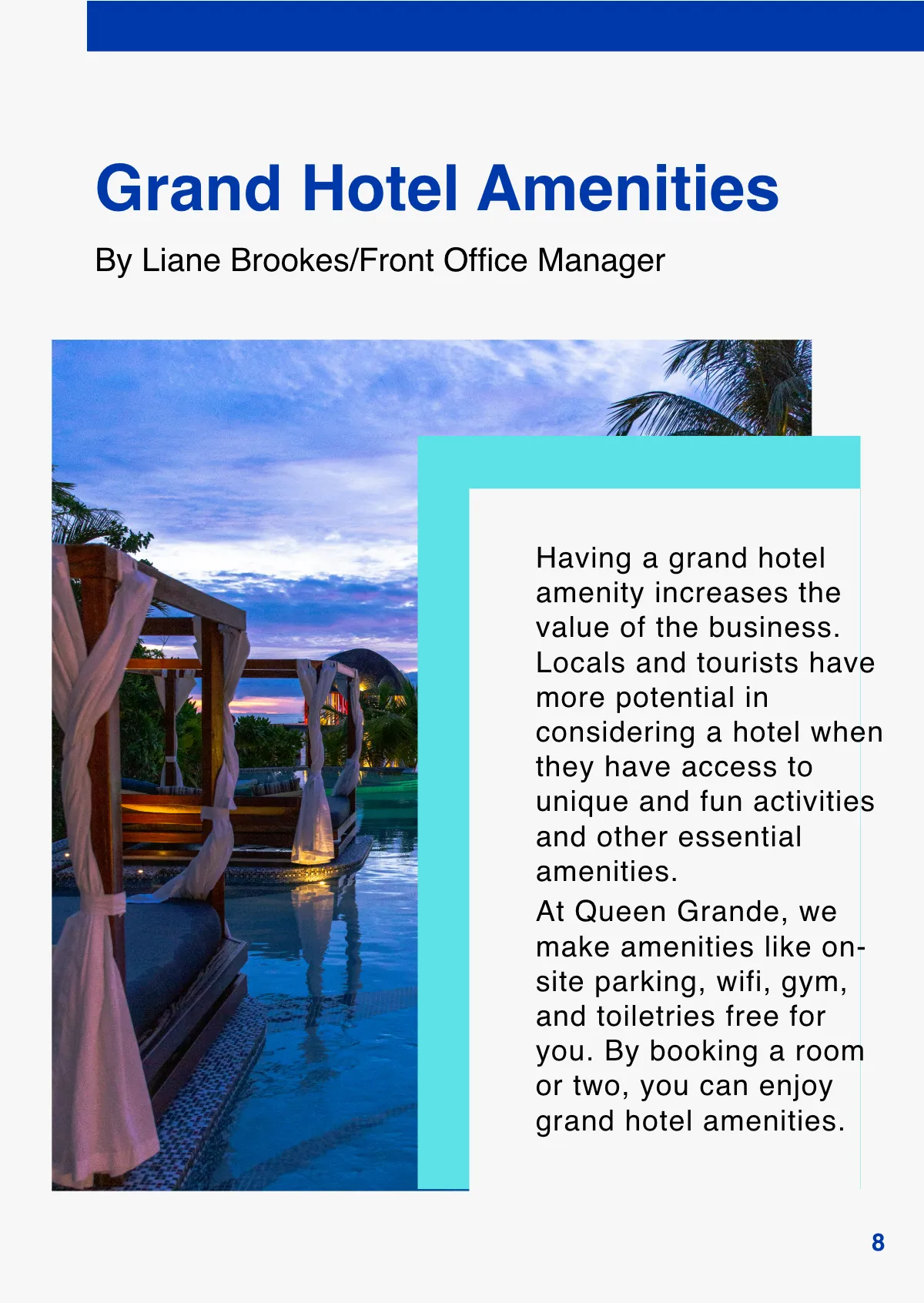 Free Hotel Booklet Template to Edit Online