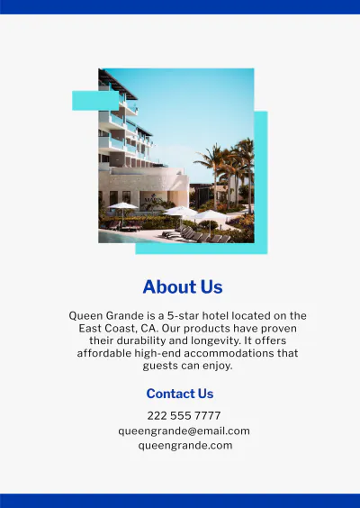 Free Hotel Booklet Template to Edit Online