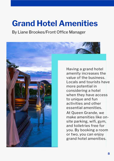 Free Hotel Booklet Template to Edit Online