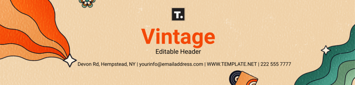 Vintage Editable Header