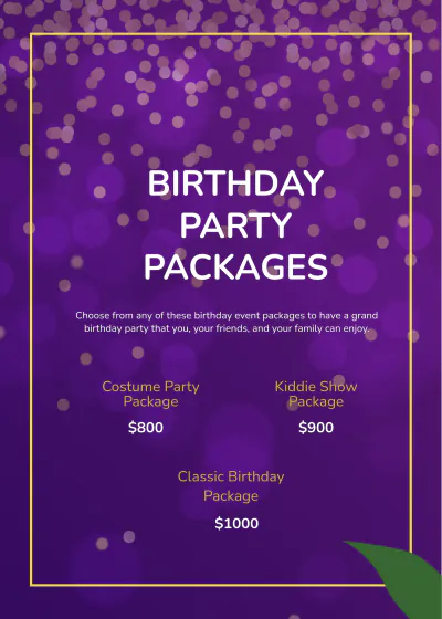 Free Birthday Party Table Tent Template to Edit Online