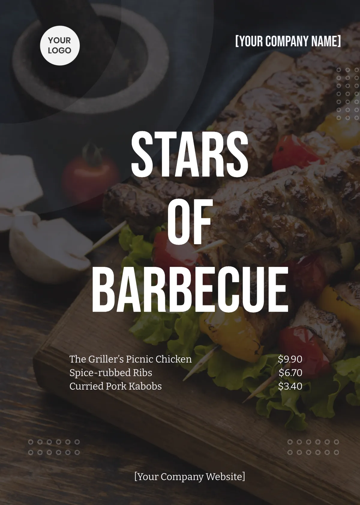 Free Bbq Restaurant Table Tent Template to Edit Online