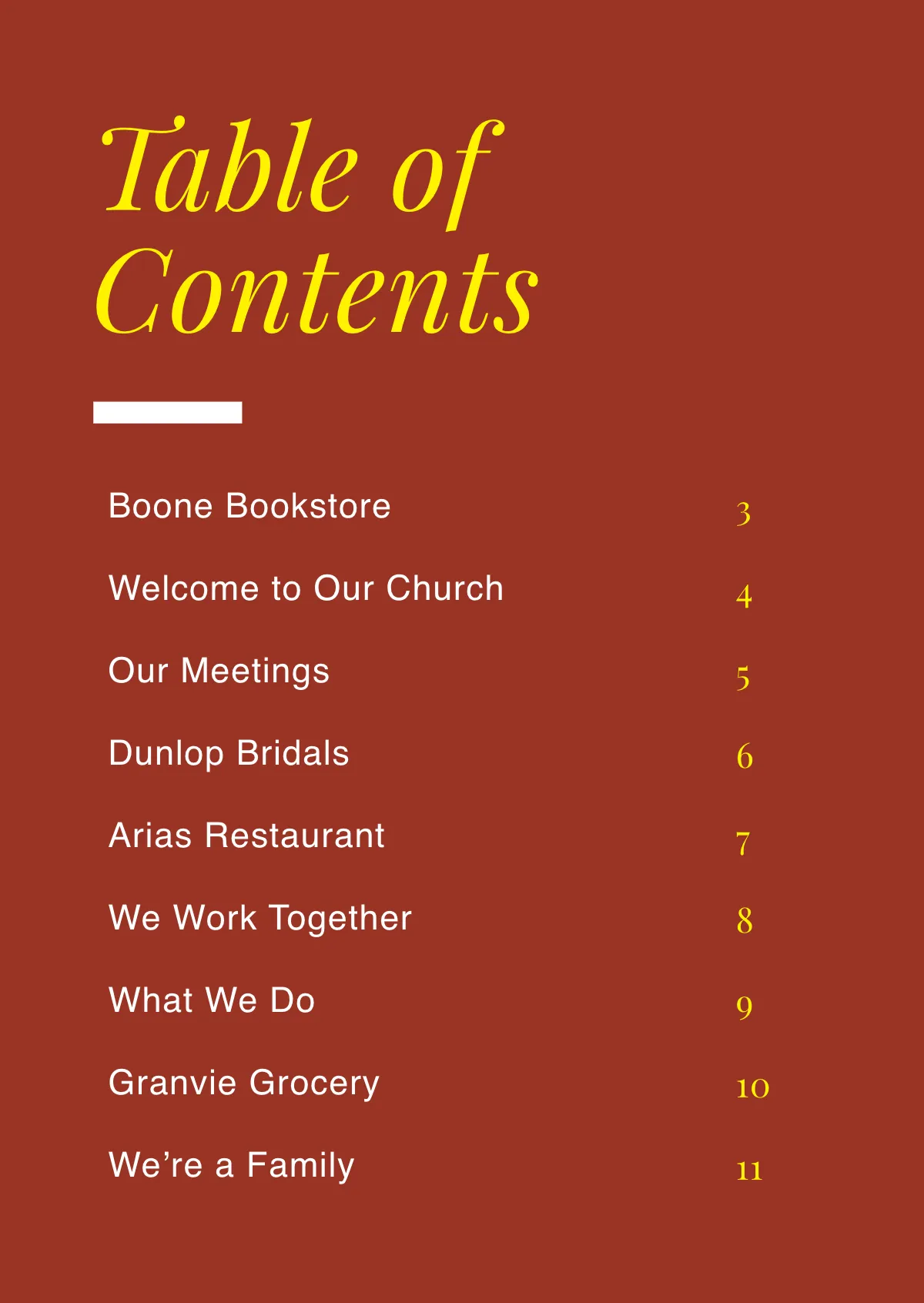 Free Church Booklet Template to Edit Online
