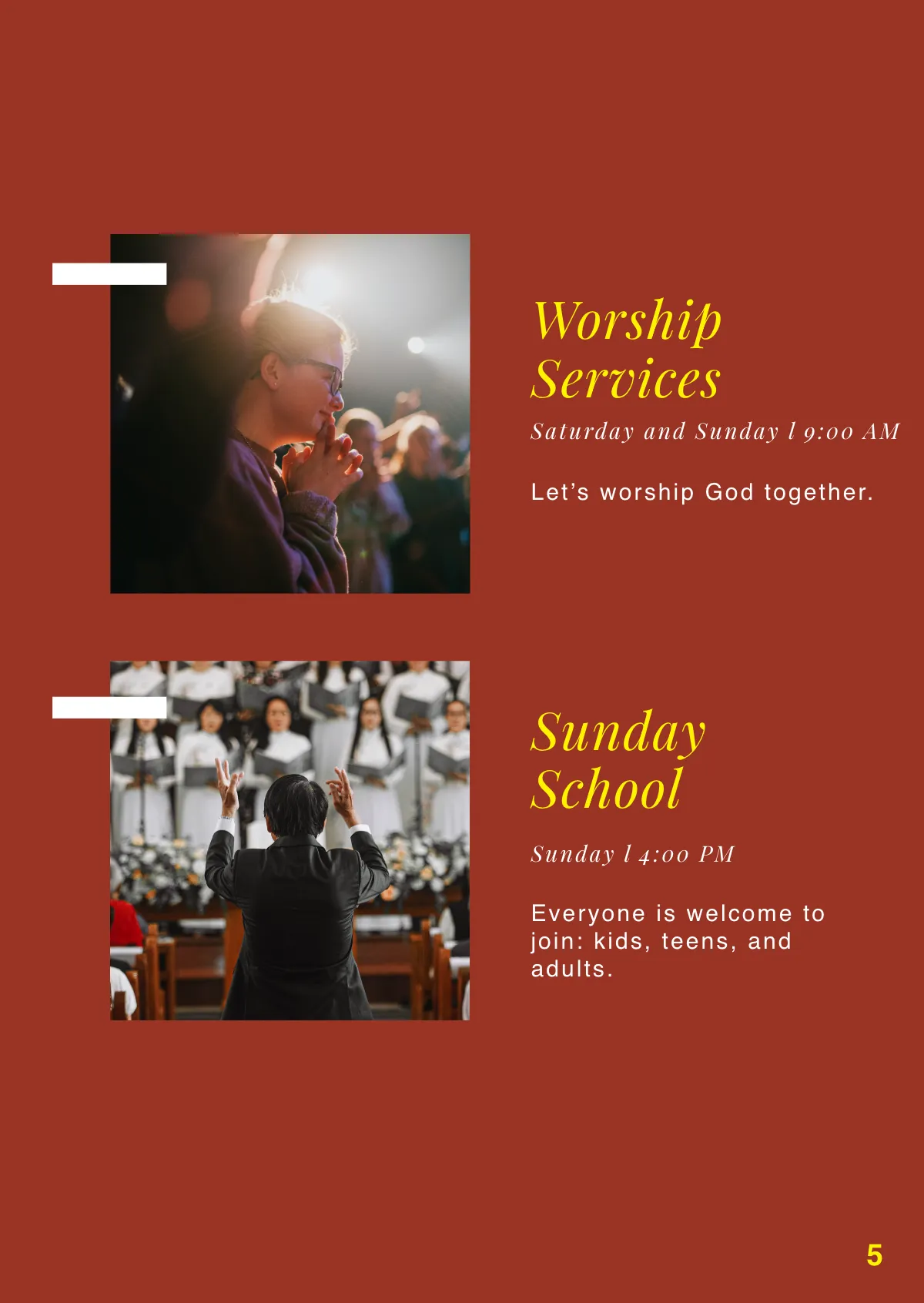 Free Church Booklet Template to Edit Online