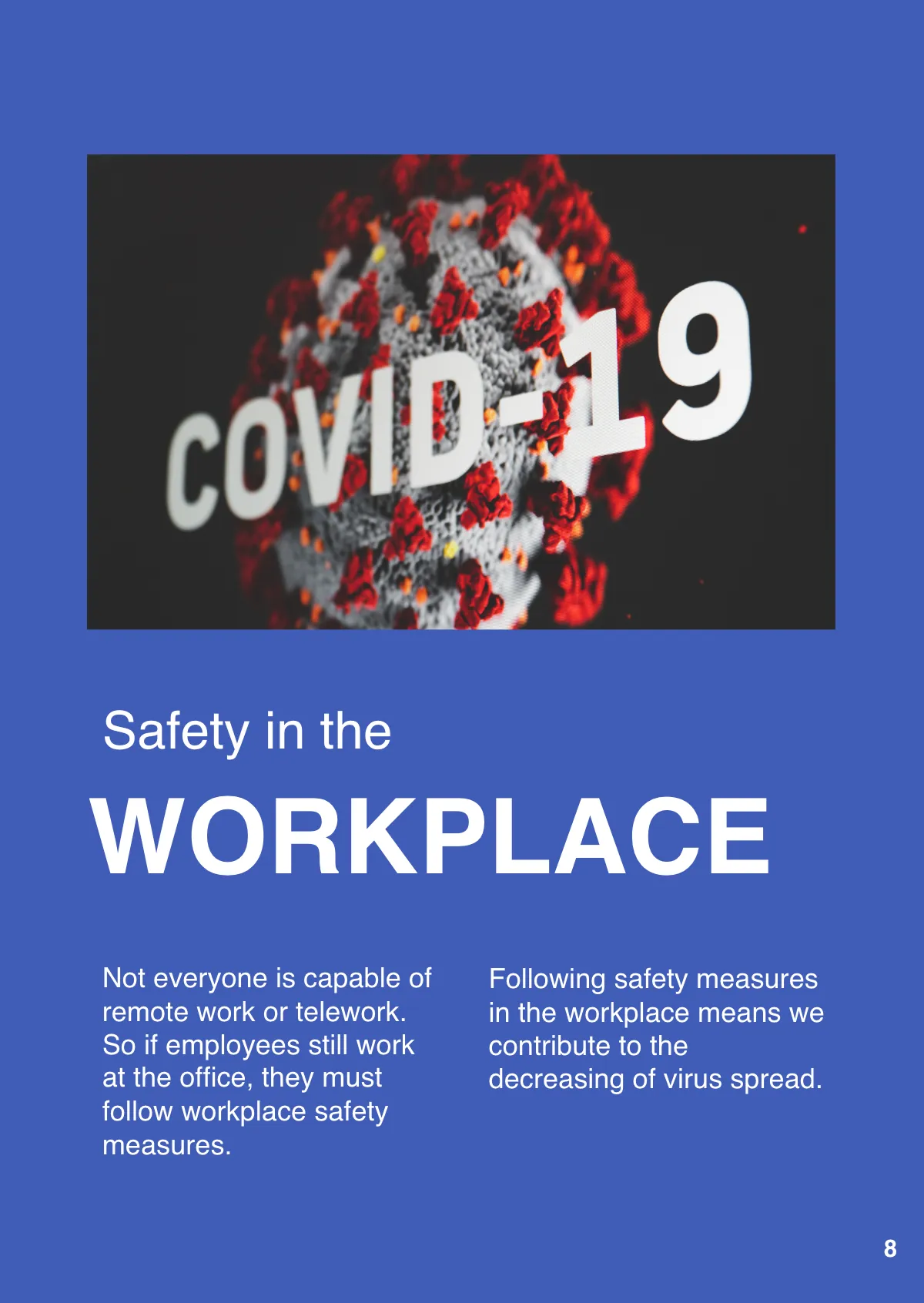 Free Workspaces During COVID Booklet Template to Edit Online