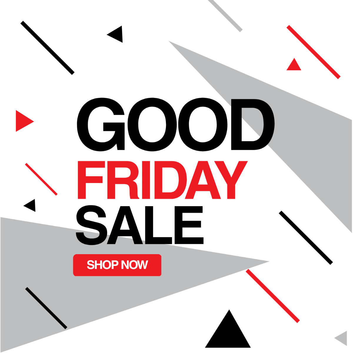 Free Good Friday Discount Vector Template