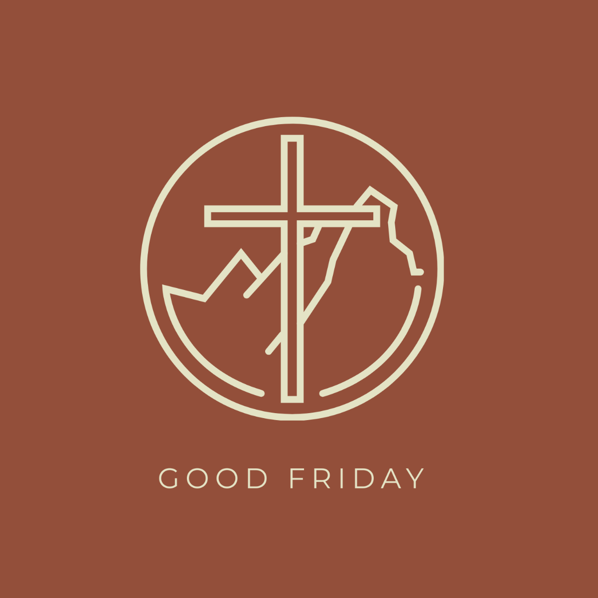 Good Friday Icon Vector Template