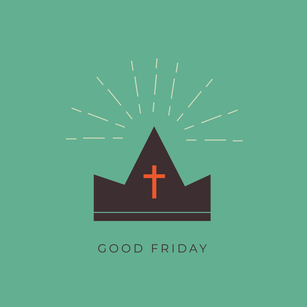 Good Friday Crown Vector Template