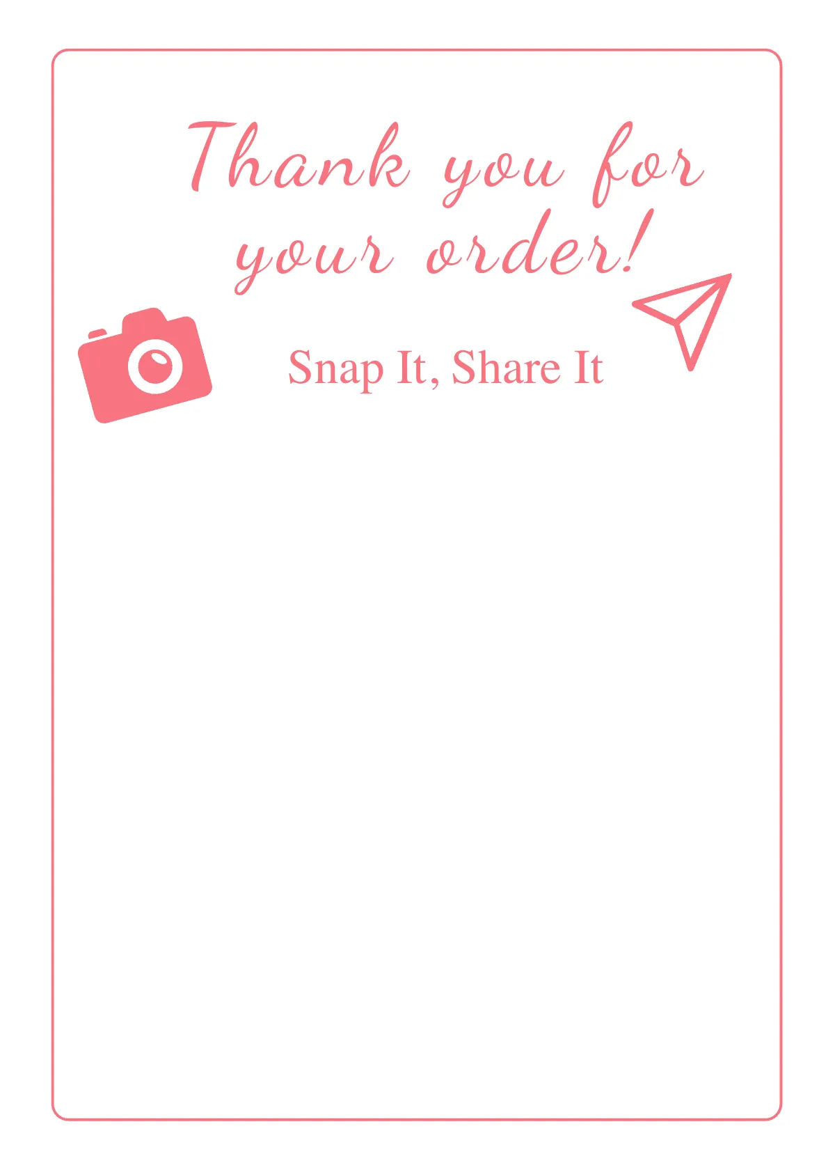 Free Snap And Share Card Template to Edit Online