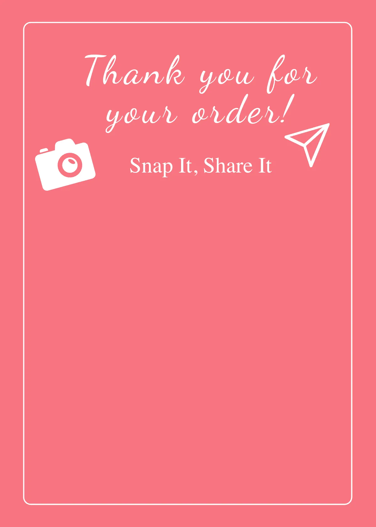 Free Snap And Share Card Template to Edit Online