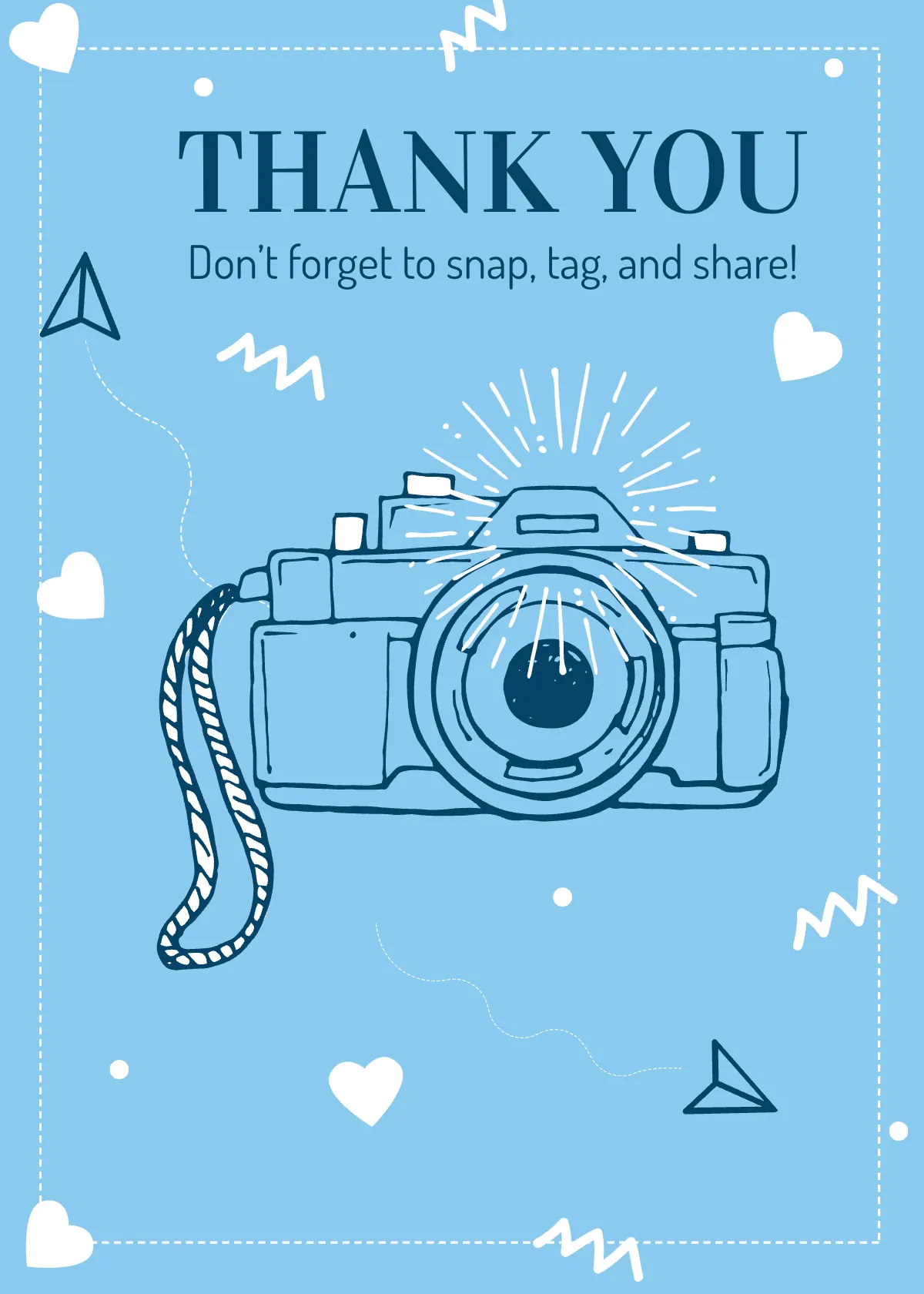 Free Snap Tag Share Card Template to Edit Online