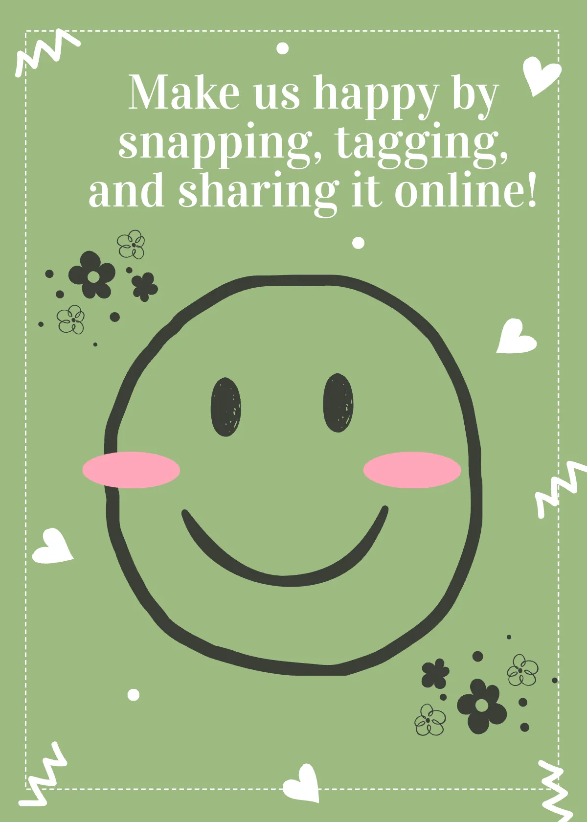 Free Snap Tag Share Card Template to Edit Online