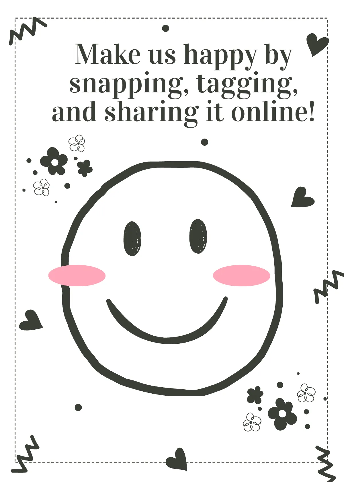 Free Snap Tag Share Card Template to Edit Online