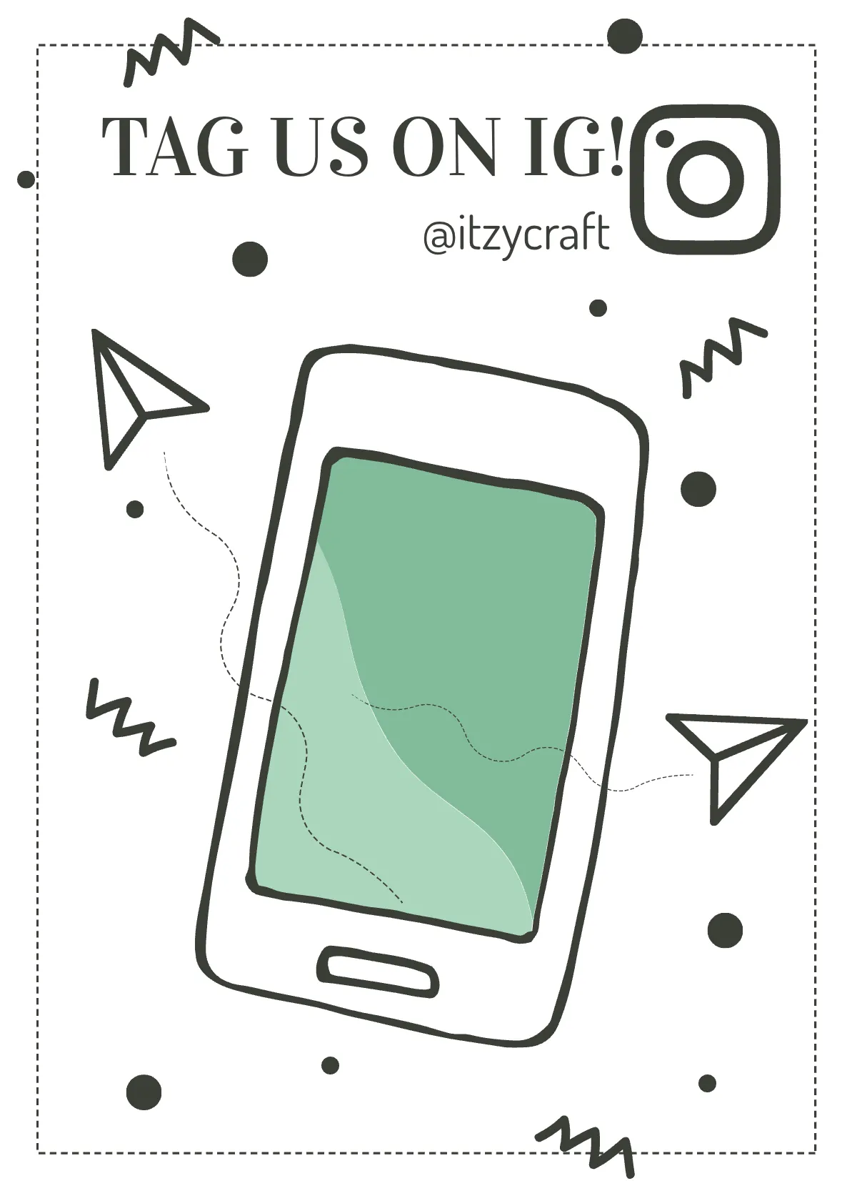 Free Snap Tag Share Card Template to Edit Online