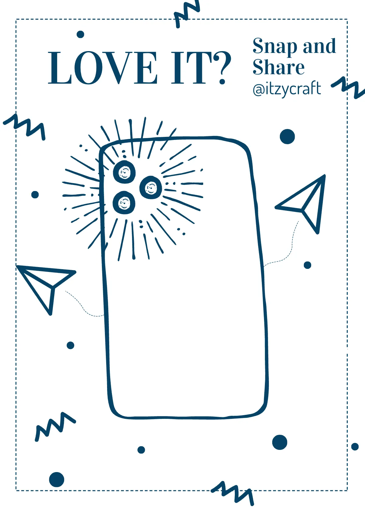 Free Snap Tag Share Card Template to Edit Online