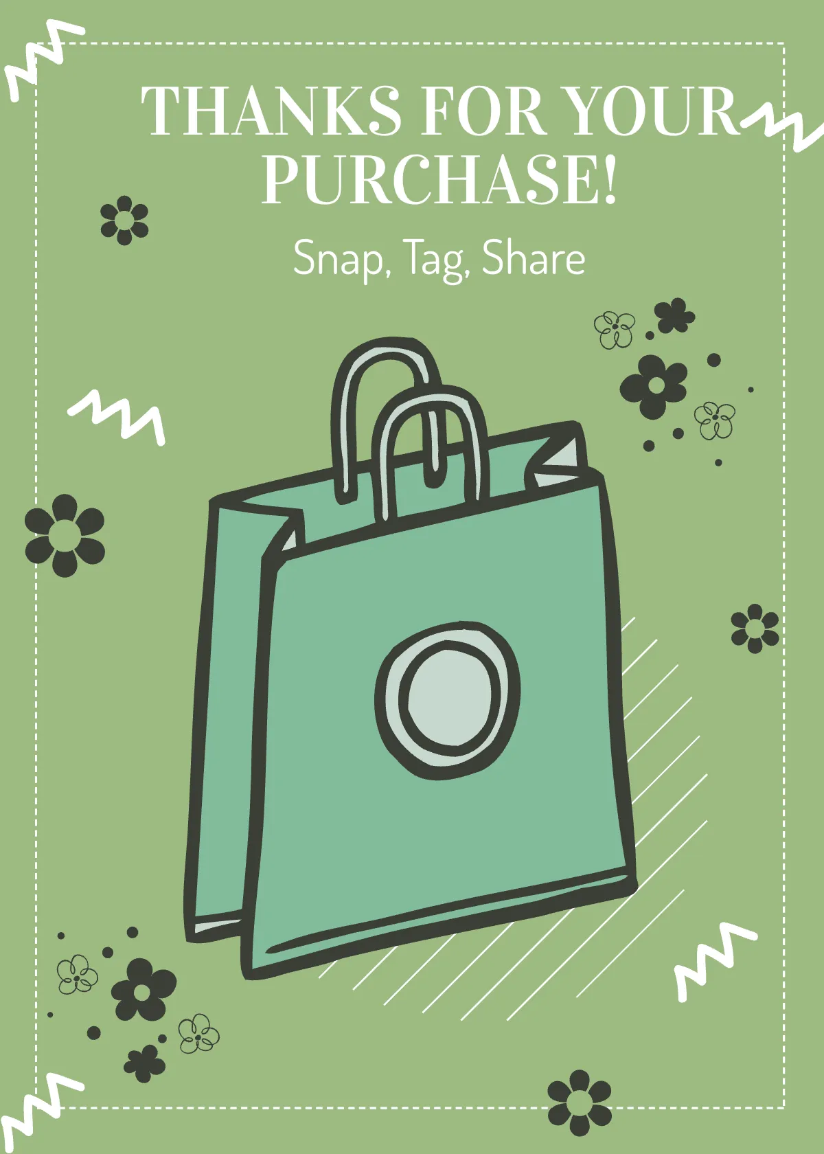 Free Snap Tag Share Card Template to Edit Online