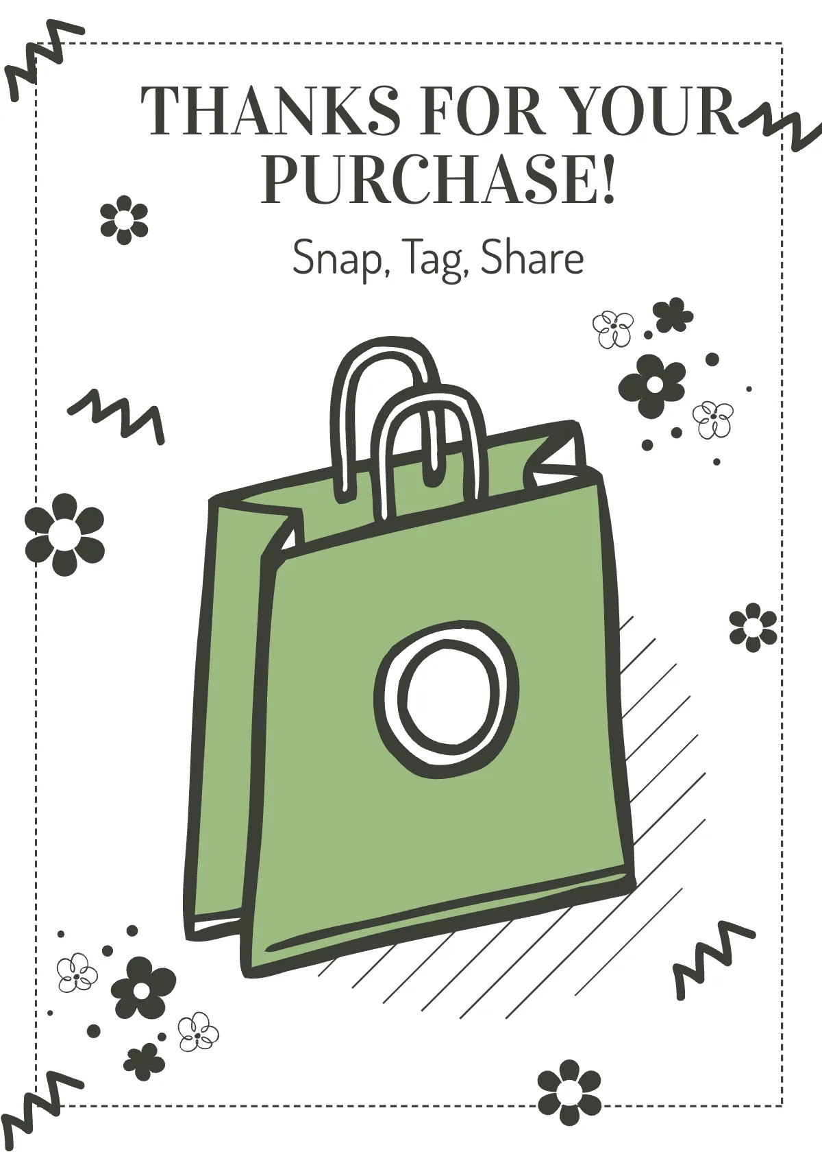 Free Snap Tag Share Card Template to Edit Online