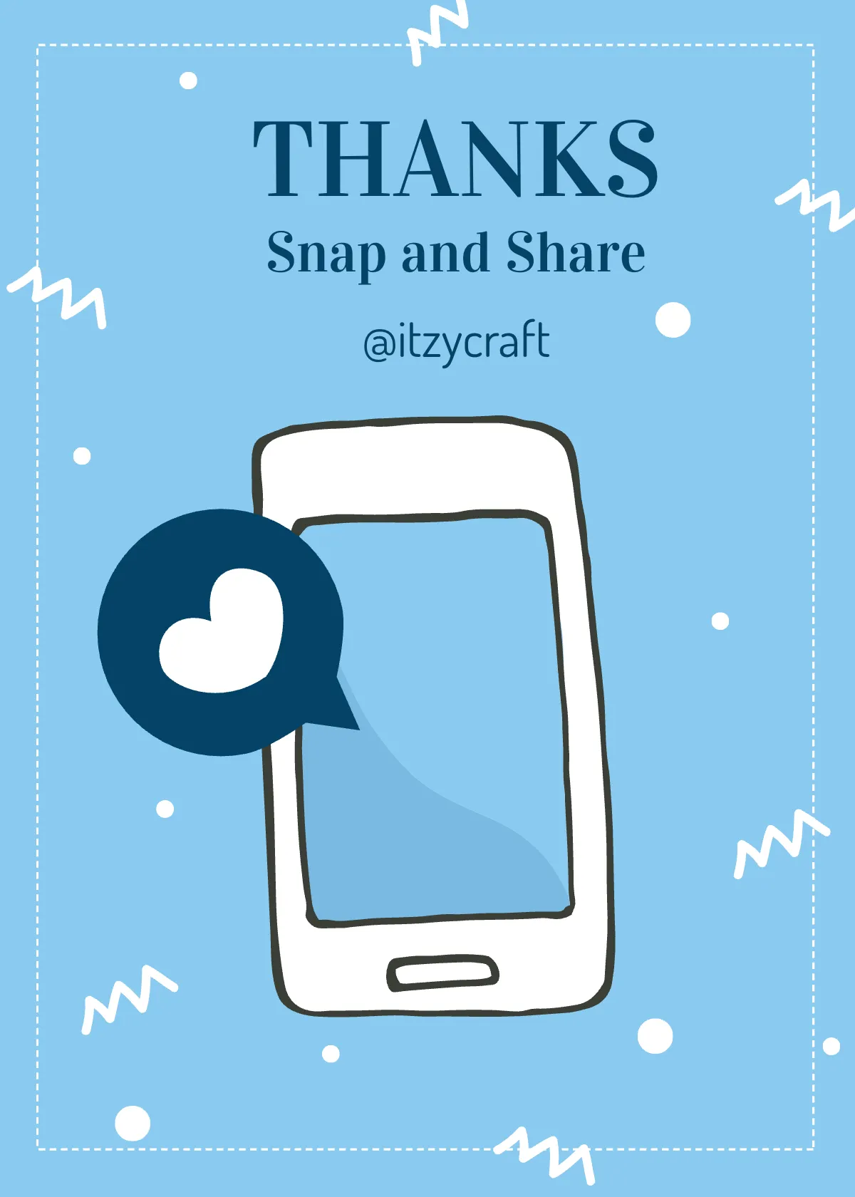 Free Snap Tag Share Card Template to Edit Online