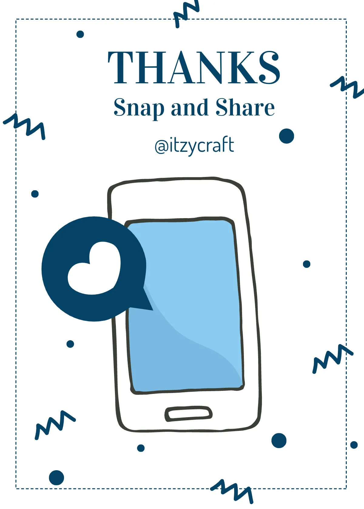 Free Snap Tag Share Card Template to Edit Online