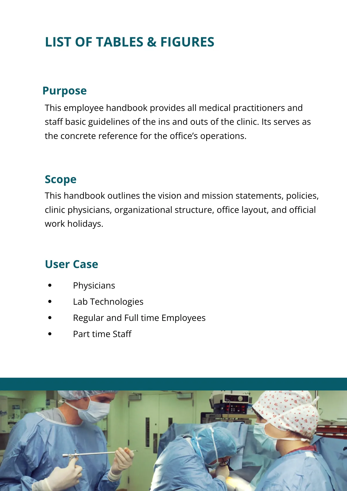 Free Medical Office Employee Handbook Template to Edit Online