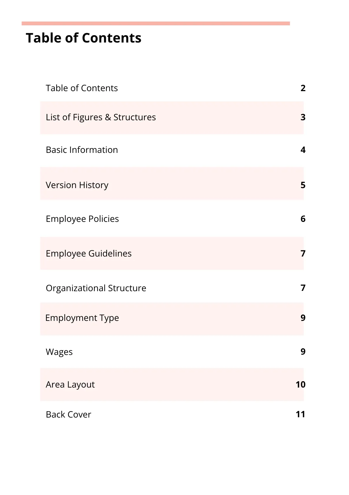 Free Small Business Employee Handbook Template to Edit Online