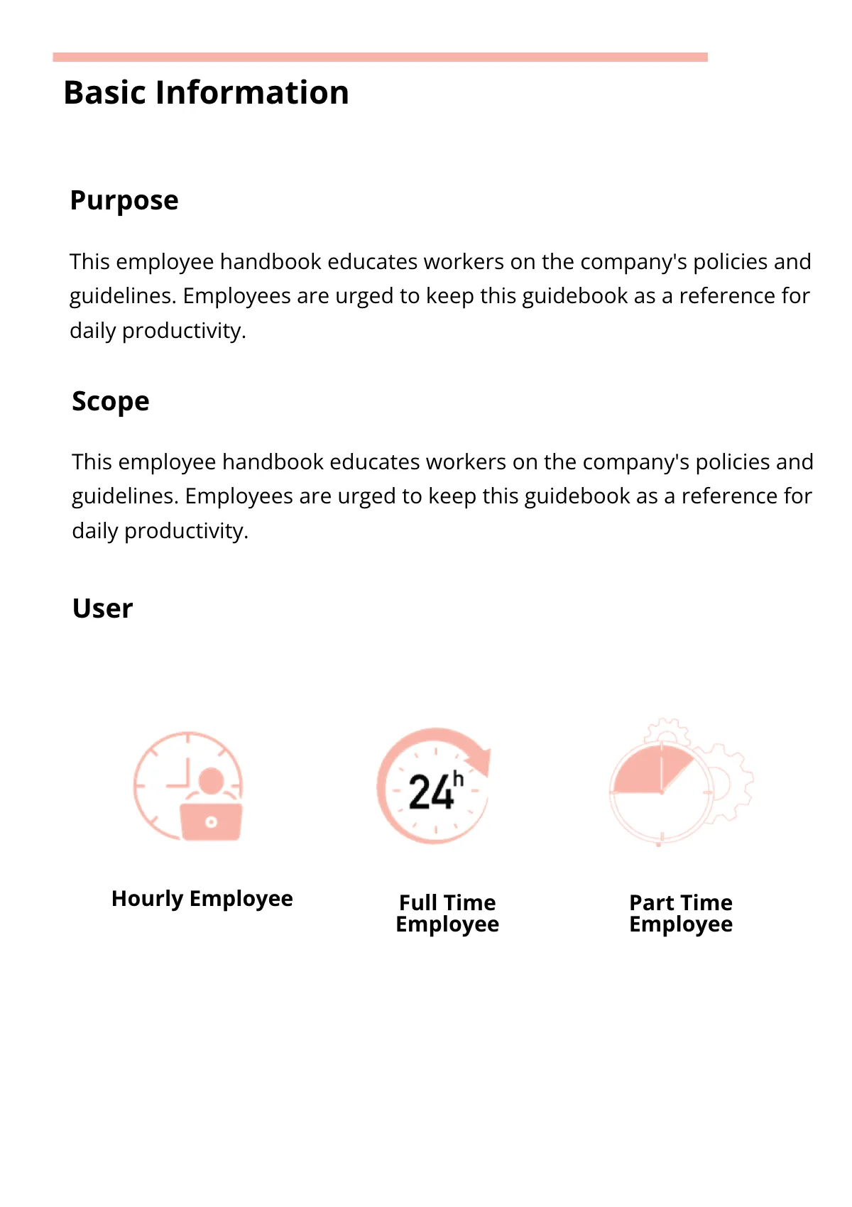 Free Small Business Employee Handbook Template to Edit Online