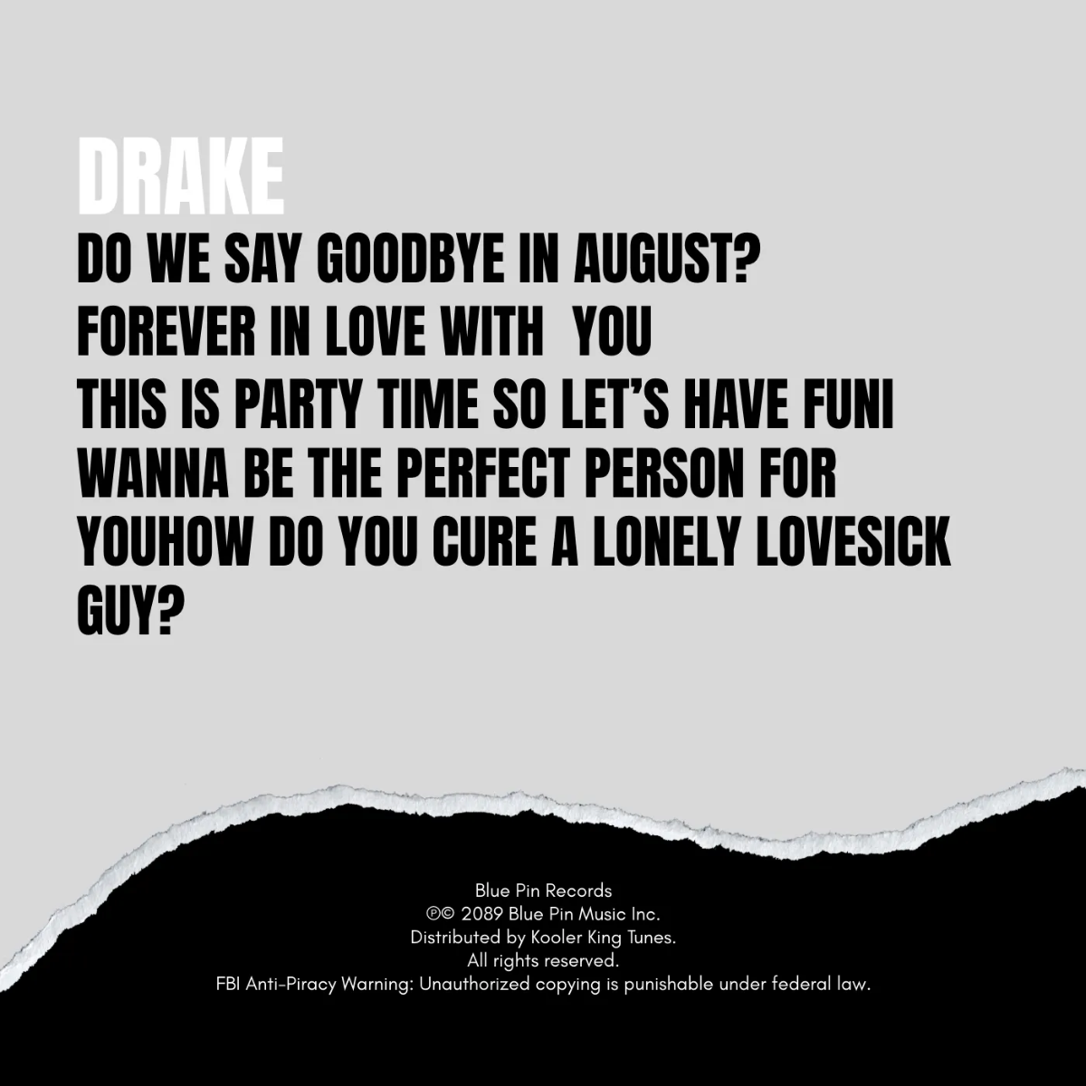 Free Drake Album Cover Template to Edit Online