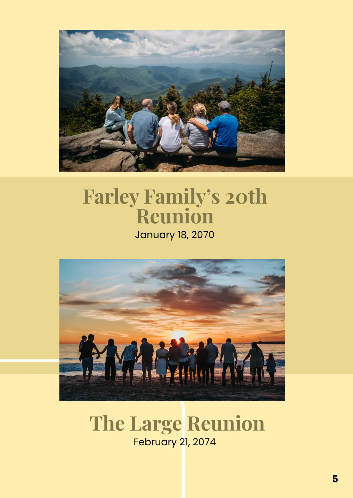 Free Family Souvenir Booklet Template to Edit Online