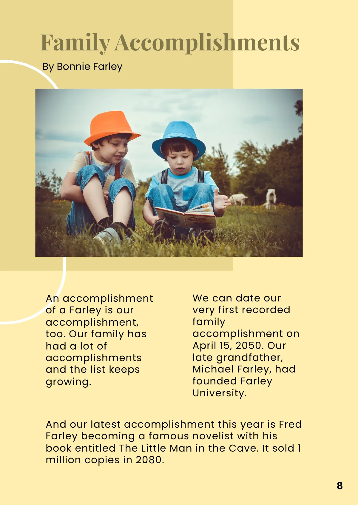 Free Family Souvenir Booklet Template to Edit Online