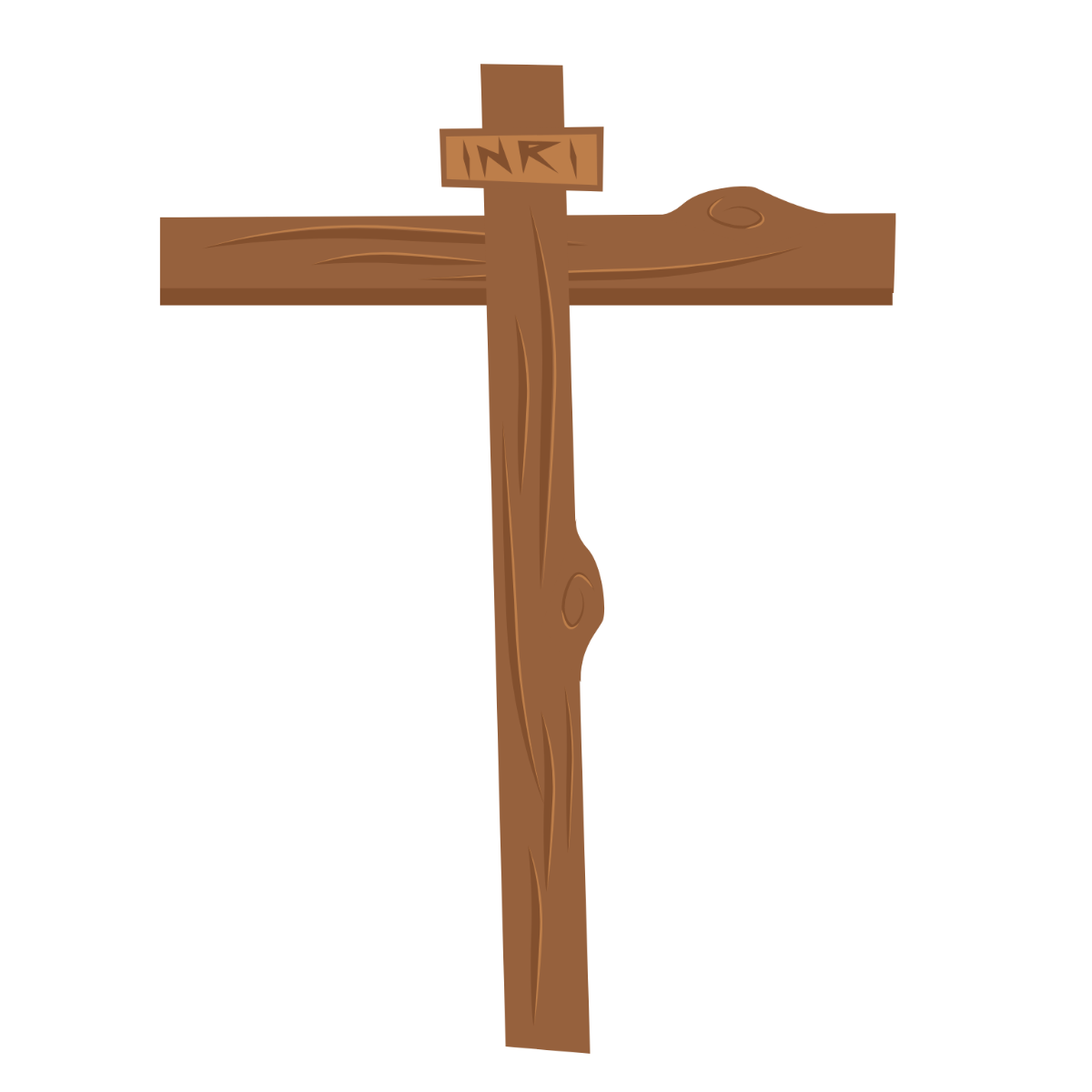Wooden Cross Vector Template