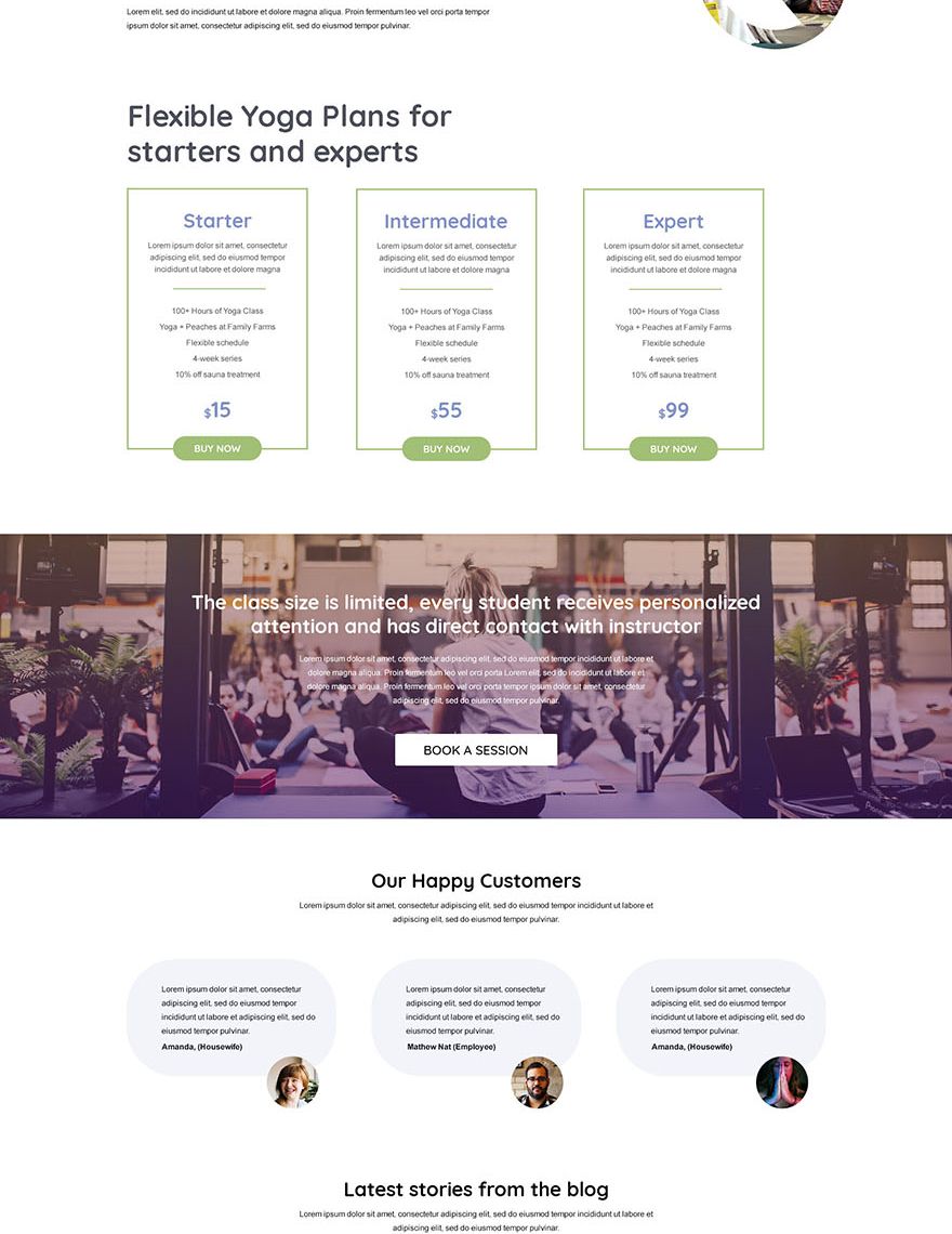 Yoga Instructor PSD Landing Page Template