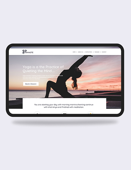 Free Yoga Instructor Psd Website Template Psd Template Net