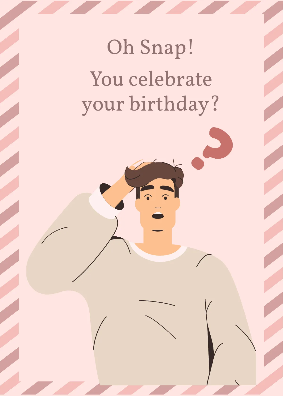 Free Minimalist Birthday Snap Card Template to Edit Online