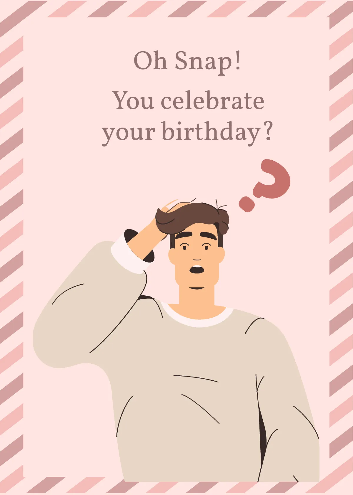 Free Minimalist Birthday Snap Card Template to Edit Online