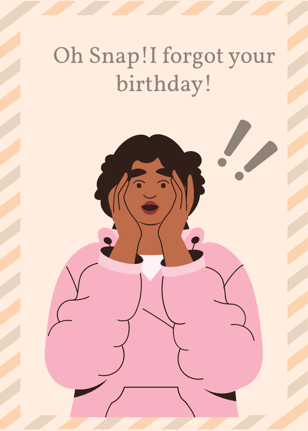 Free Minimalist Birthday Snap Card Template to Edit Online